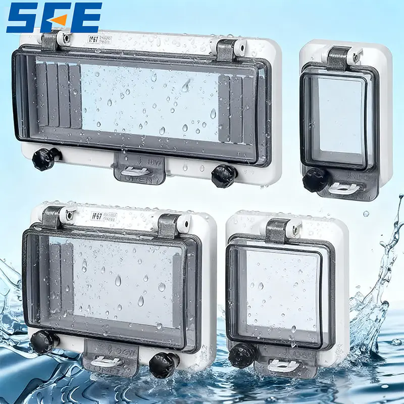 Caja de conexiones de pulido SFE de alta resistencia al agua Accesorios impermeables y a prueba de polvo para enchufes y tomas