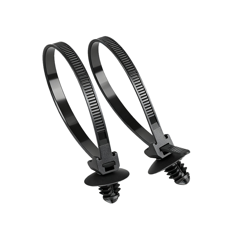 Bridas para cables de automóvil ecológicas negras de plástico Accesorios de cableado
