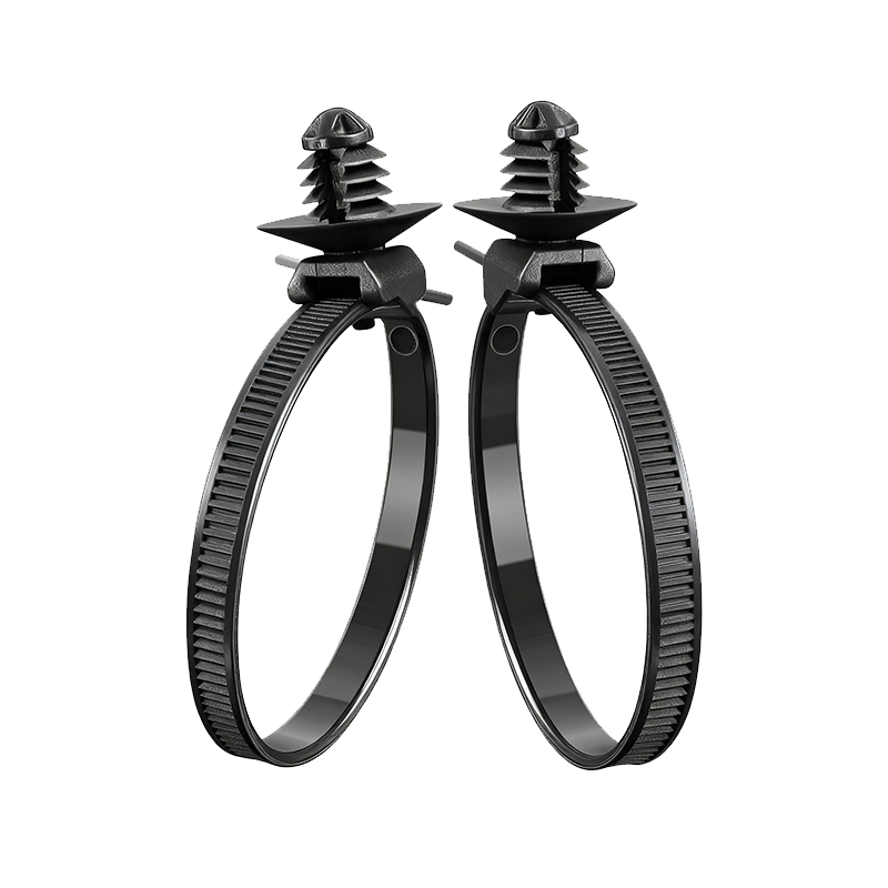 Bridas de nailon para automóviles montables por empuje de alta resistencia Accesorios de cableado