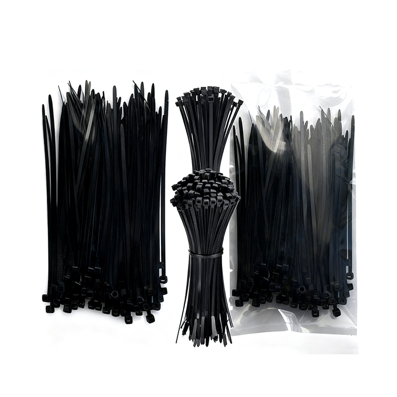 Fuertes bridas de plástico blanco y negro de nailon 66 autoblocantes Accesorios de cableado