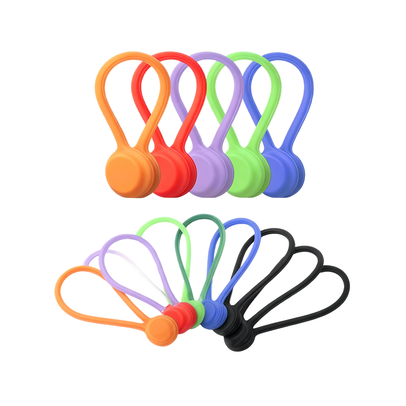 Bridas para cables reutilizables de silicona magnética de 110 mm/190 mm Accesorios de cableado