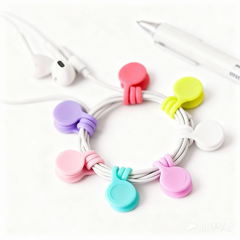 Bridas para cables reutilizables de silicona magnética fuerte a presión Accesorios de cableado