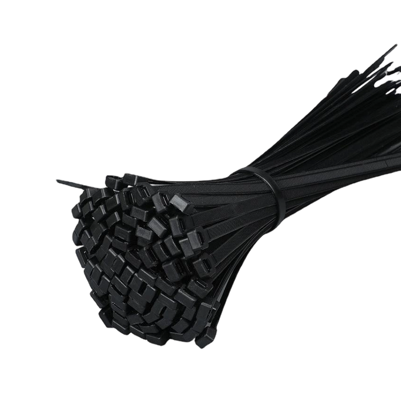 Bridas para cables blancas y negras de nailon plástico PA66 Accesorios de cableado