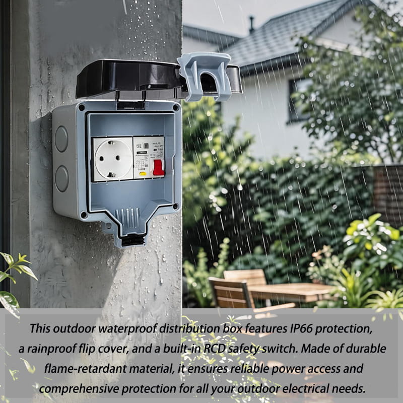 Caja de enchufe de interruptor de pared europea tipo 86 para exteriores 16A 250V Tomas impermeables para exteriores